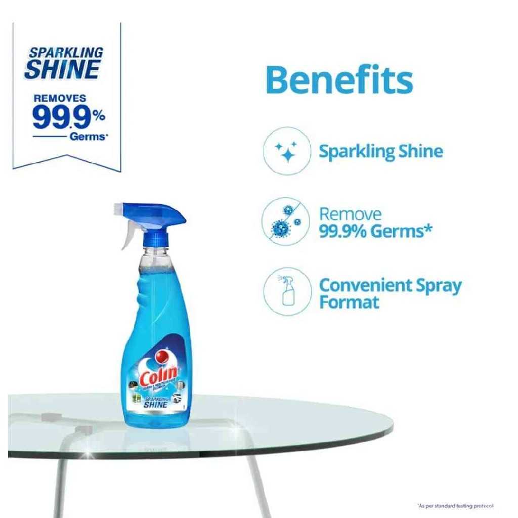 Colin Glass Surface Cleaner Liquid Spray 250ml Bottle