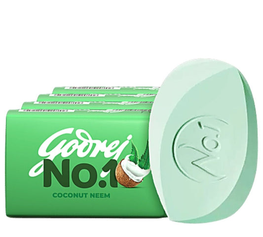 Godrej No.1 Coconut & Anmold Neem Bathing Soap 150g x 4 Unit
