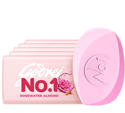 Godrej Rosewater & Almonds Bathing Soap 100g x5 Unit